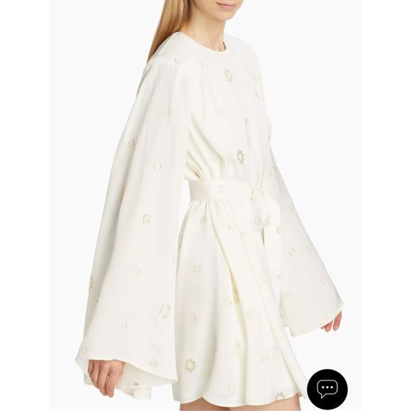 Stella McCartney Metallic Long-Sleeve Minidress US 2 $1850 - Picture 4 of 12